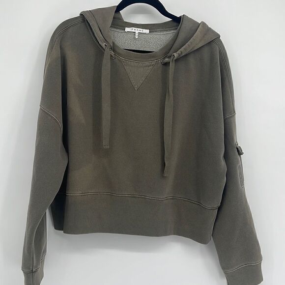 FRAME Cropped Hoodie    - Picture 1 of 6